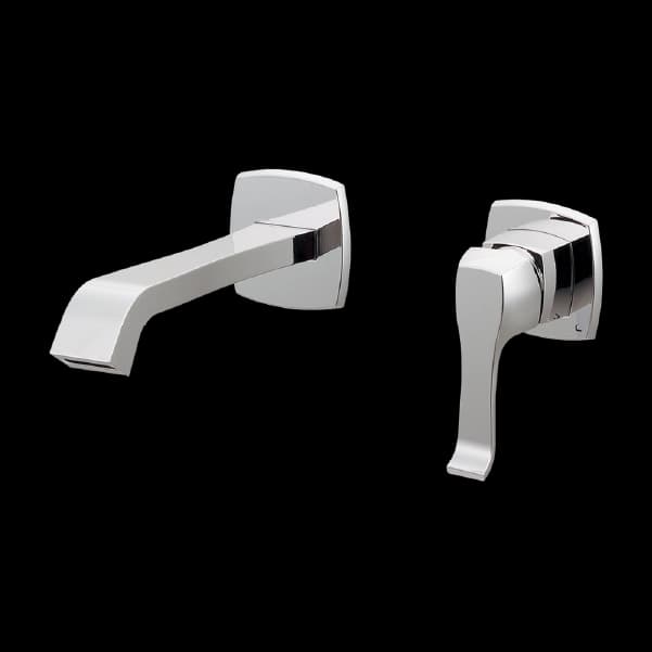 Vòi lavabo Gắn tường, nóng lạnh, 1 cần gạt Màu chrome L002CH sang trọng, chất lượng Nhật Bản