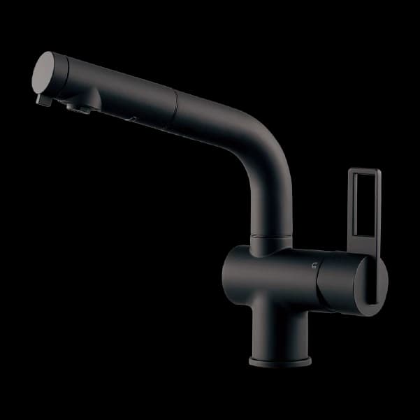 Vòi rửa chén dây rút nóng lạnh màu đen B050MD cá tính, chất lượng Nhật Bản