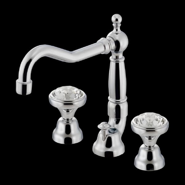 Vòi lavabo Nóng lạnh, 2 nút vặn Màu chrome L153CH - Hình ảnh 1 - Vòi rửa cao cấp Kurashi