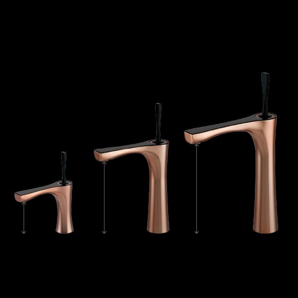 Vòi lavabo Nóng lạnh Màu đồng L312BR - Hình ảnh 2 - Vòi rửa cao cấp Kurashi