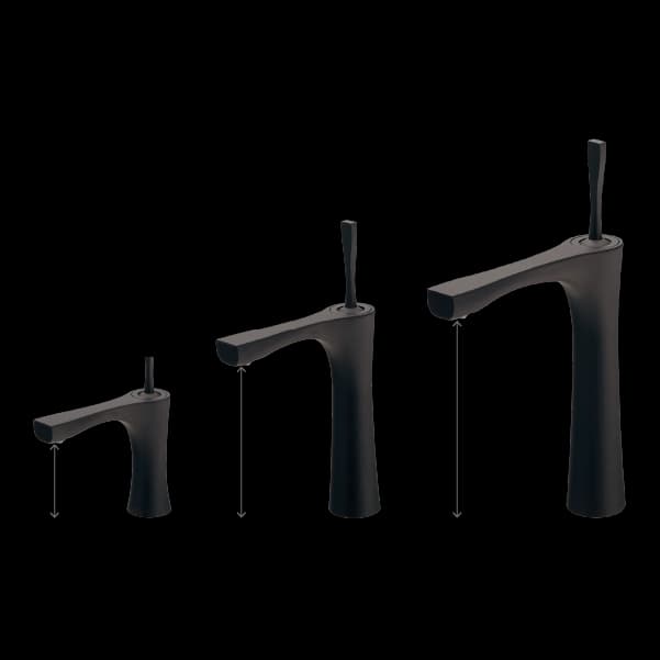 Vòi lavabo Nóng lạnh Màu đen L312D - Hình ảnh 2 - Vòi rửa cao cấp Kurashi