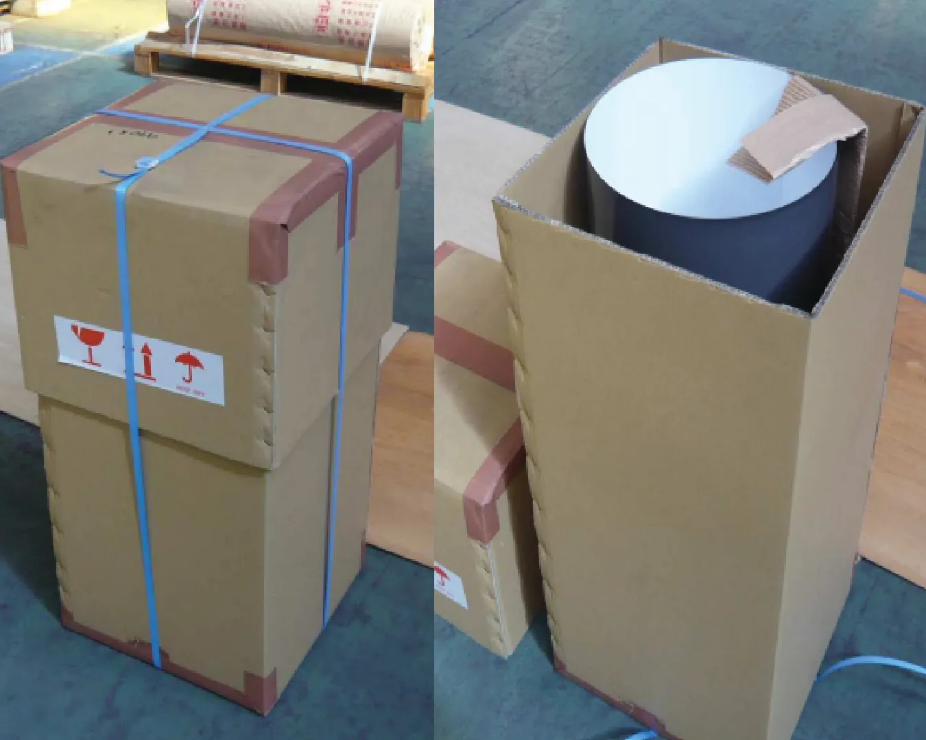 qui cách đóng gói bằng thùng carton của thép tráng men